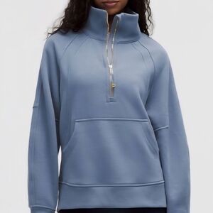 Lululemon Athletica Oversized Blue Half-Zip Scuba Xl/XXL